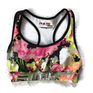 Fila Sport Floral Print Running Sports Bra